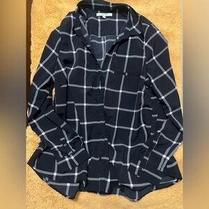 ALFRED SUNG Black Windowpane Button-Down Shirt